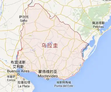 乌拉圭地图乌拉圭首都地图乌拉圭热门城市地图
