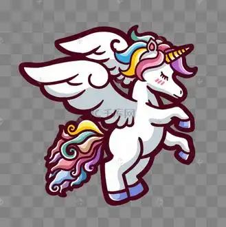 彩色独角马