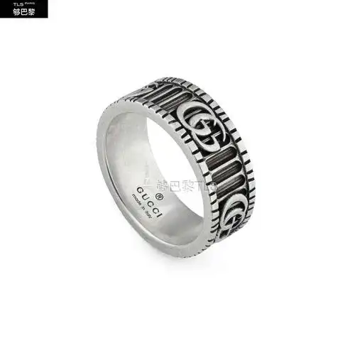 【包邮包税】 gucci古驰 21年秋冬 男士 双g纯*w*银戒指 551899 j8400