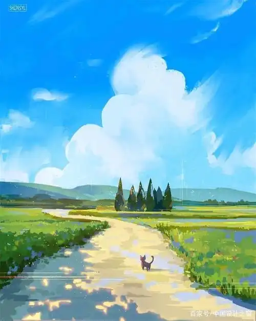 插画师shinsyl 唯美光影风景插画,温暖又治愈