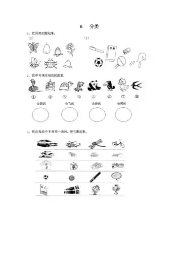 一上第六单元分类练习题及答案.doc 2页