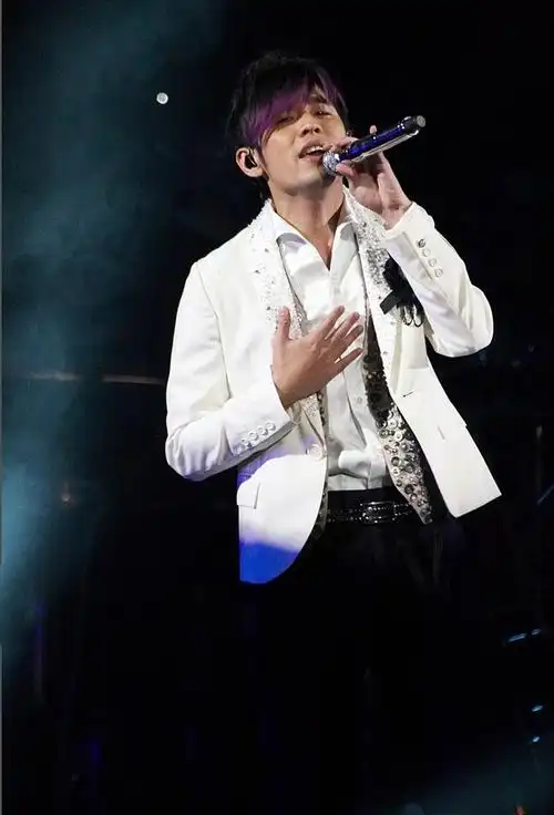 周杰伦经典造型紫毛伦