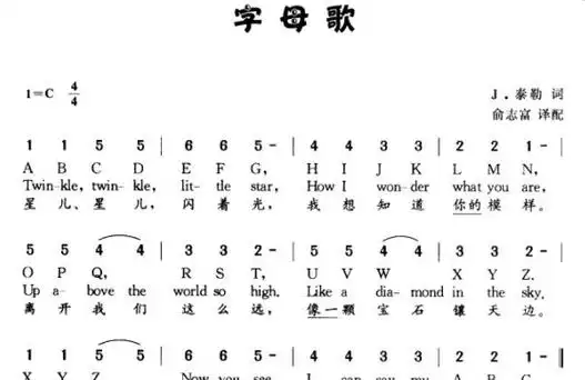 英文字母歌儿歌abcd歌26个字母歌是什么歌
