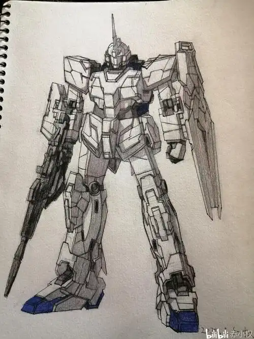 本文为我原创 本文禁止转载或摘编 高达 手绘 绘画 独角兽 板绘