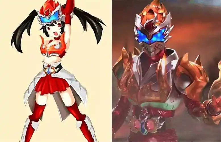 当铠甲勇士变成了女生拿瓦铠甲不敢照镜子帝皇侠看了会生气