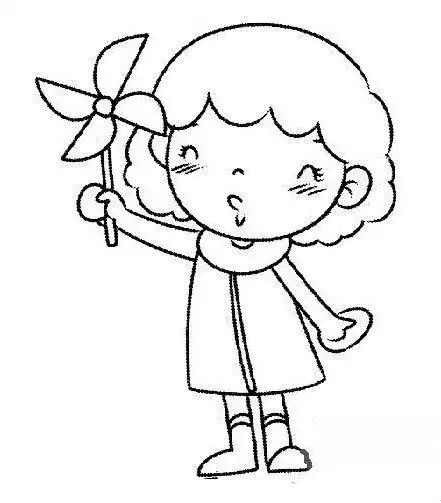 简笔画小女孩全身简笔画小女孩全身可爱