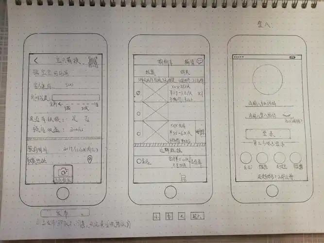 为公司新项目设计的app界面手绘稿1.