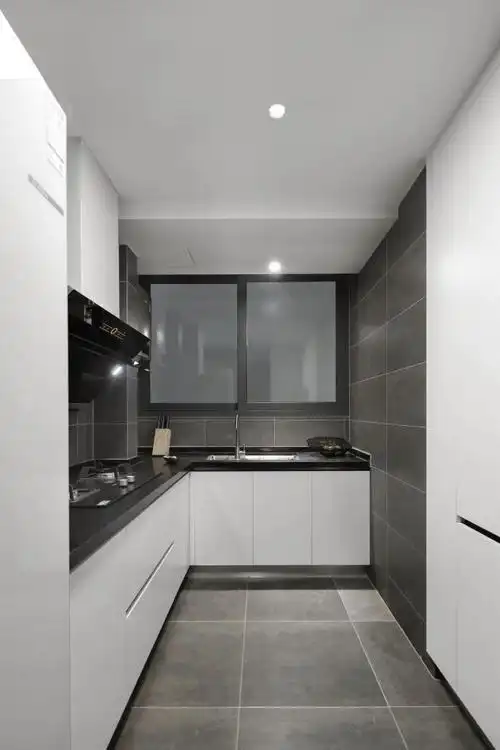 南京两居室现代风灰色系装修效果图