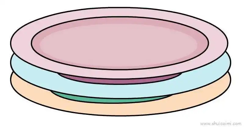 盘子儿童画怎么画盘子简笔画简单