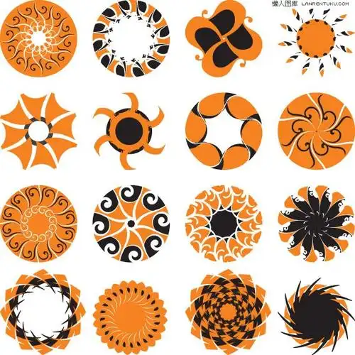 数款个性实用圆形图案矢量素材