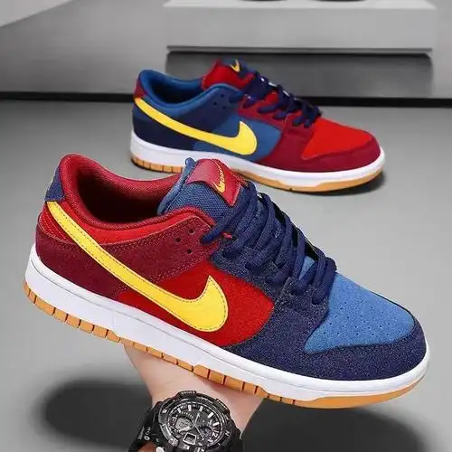 纯原新款dunk红蓝鸳鸯板鞋百搭气垫情侣鞋带男女巴塞罗那aj-阿里巴巴