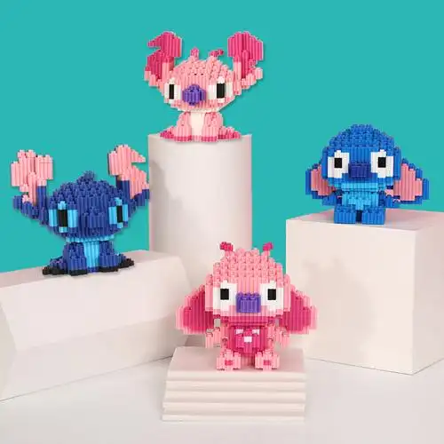 积木小颗颗粒拼装微颗兼容乐高成人益智玩具史迪奇史迪仔创意礼盒