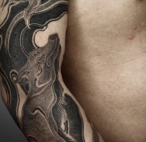 古神兽饕鬄穷奇纹身男神兽花臂纹身设计7