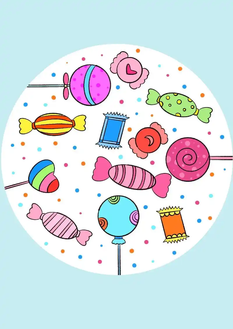 彩色糖果.#图文伙伴计划 一学就会的糖果简笔画,你最喜欢哪一 - 抖音