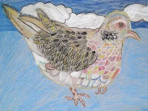 欧斑鸠/少儿绘画作品/儿童画/网络美术馆_中国少儿美术教育网