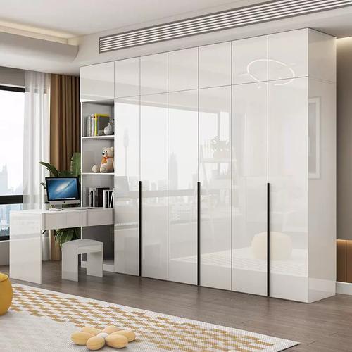 新款简约现代衣柜实木质家用卧室小户型四五六开门储物柜家用衣橱