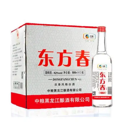 中粮东方春特酿42度500ml6瓶浓香型白酒东北黑龙江原浆醇香浓郁42度