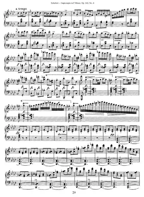 舒伯特f小调即兴曲op142