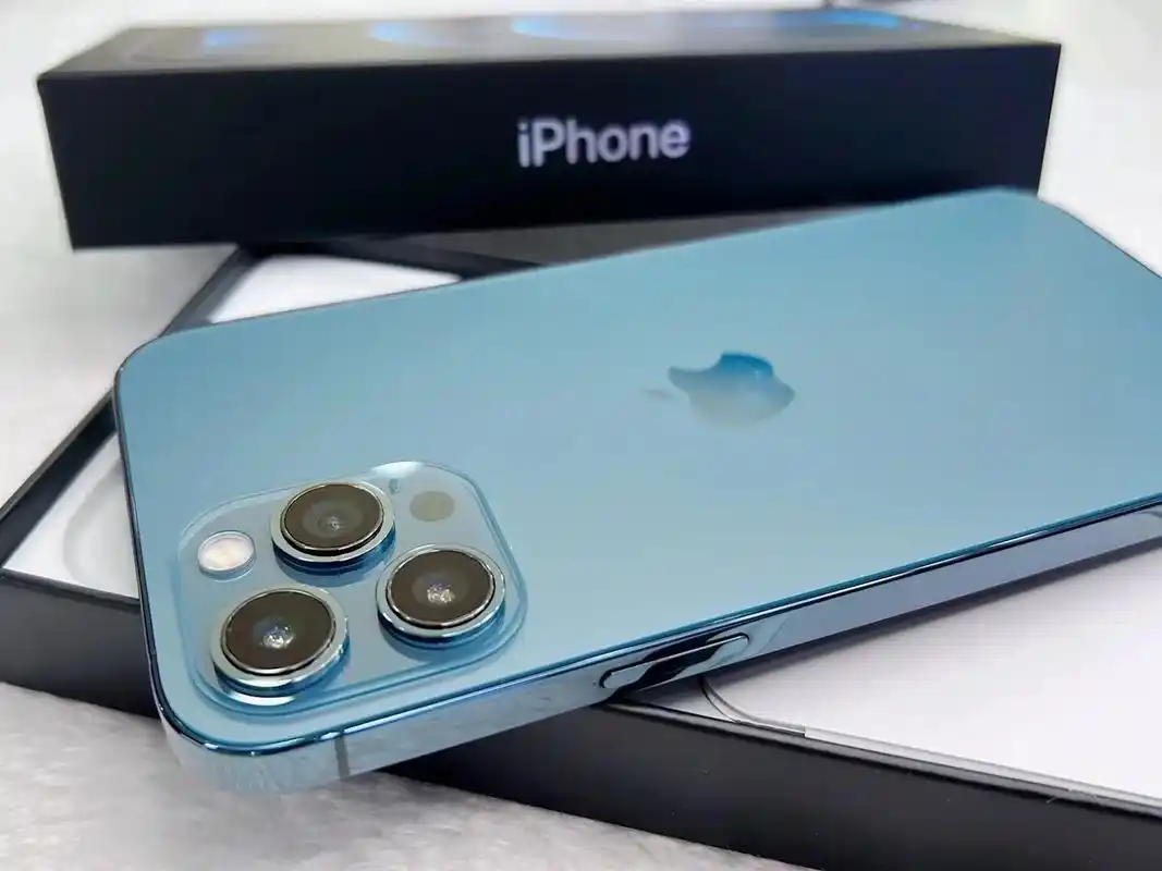 海蓝色 苹果12promax国行256g 验机 91寿命10 - 抖音