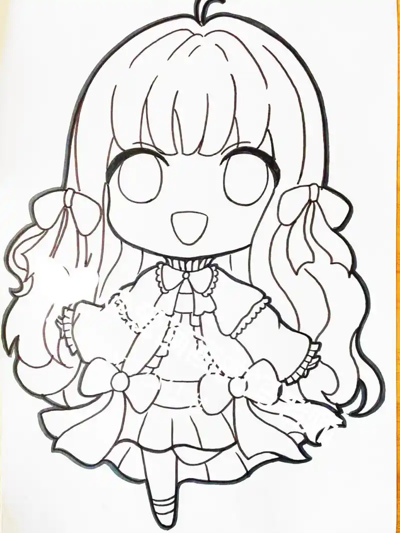 动漫女孩 马克笔动漫人物,动漫女孩,q版动漫人物,可爱女孩,动漫穿搭