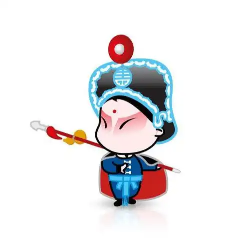 国粹京剧q版人物:萌版情侣头像精美动漫