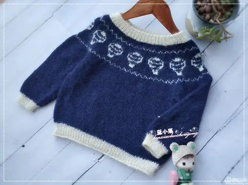 小气球 从上往下织萌可爱棒针宝宝提花毛衣-编织教程-编织人生