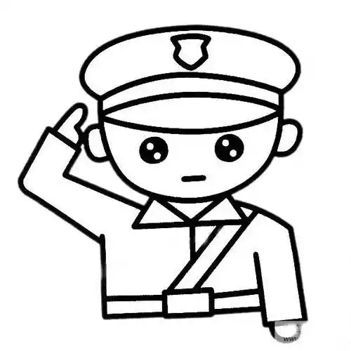 简笔画大全_千千花图片网关于军人的儿童简笔画帅气的士兵人物简笔画