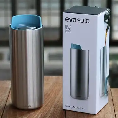 丹麦evasolo不锈钢女士高档水杯便携车载随手咖啡杯保温杯