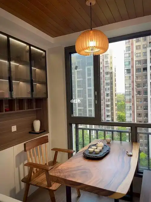 摆件,茶具和窗帘还没安排哦#阳台改造  #我的装修记录  #茶室