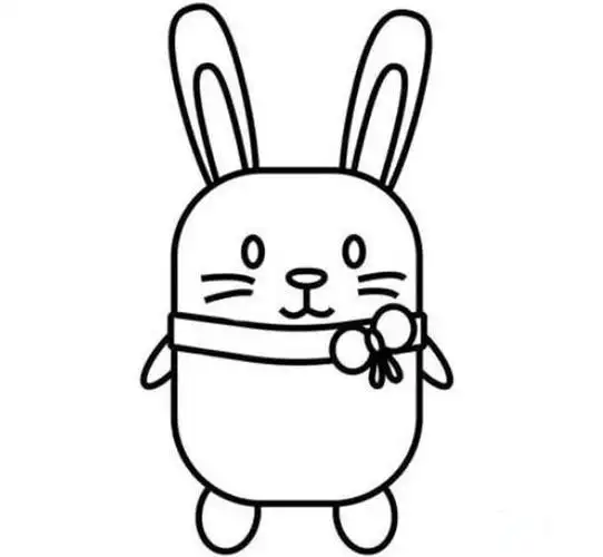 简笔画兔子的画法带颜色