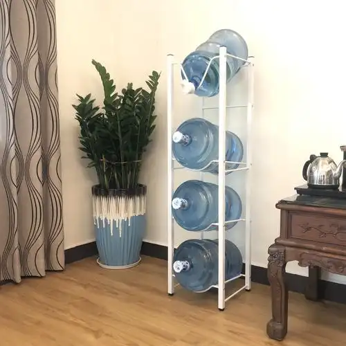 水桶架饮水桶放置架桶装水储存架纯净水桶收纳放置架子 白色双排10桶