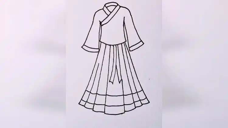 古装服饰简笔画.