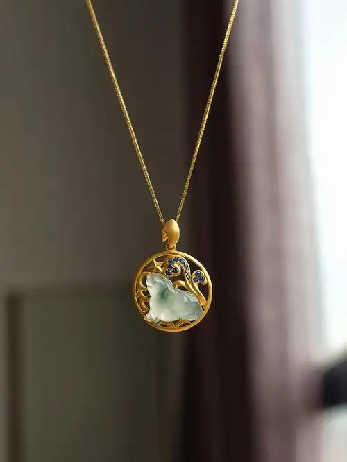 珠宝设计镶嵌翡翠小海豚挂坠吊坠定制款式