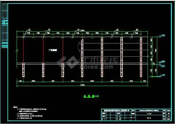 广告牌结构设计cad施工方案图纸图片2