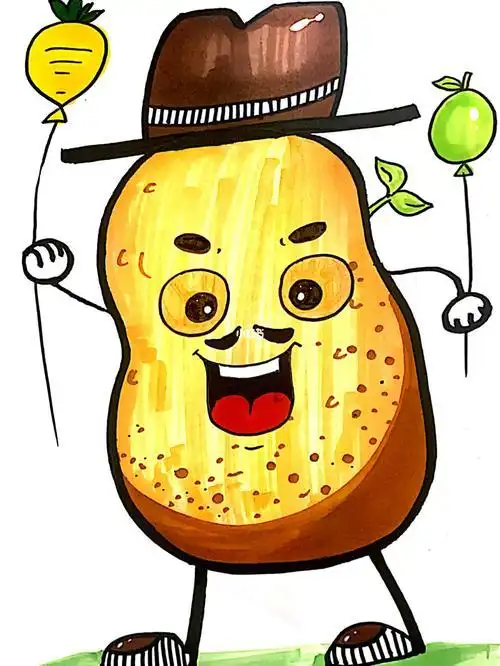 素材常吃土豆有助于降压护心土豆怎么画幼师day115马铃薯土豆简笔画