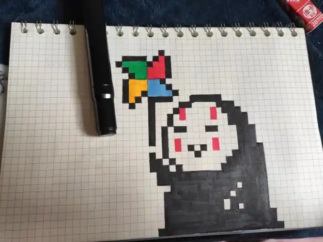 像素画|网格画|简笔画 3无脸男