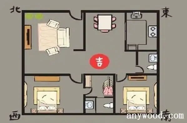 卧室门床的摆放讲究【木材圈】