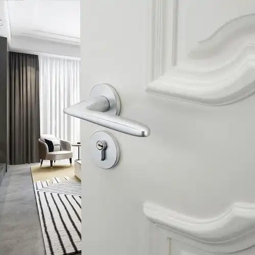 闪电客卧室门锁室内家用磁吸厕所卫生间分体木门通用门把手房间锁具