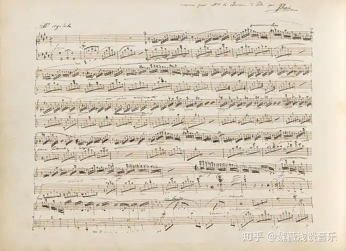 肖邦幻想即兴曲op.66手稿它在演奏方面难度极大,内容深奥且富于幻想.