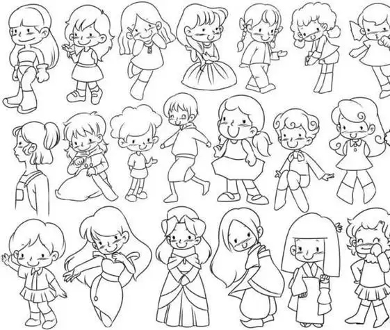 strong>简笔画人简笔画人物 /strong>女孩可爱