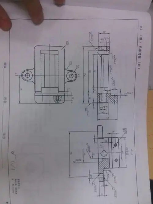 虎钳的装配图.画在cad上都可以.有尺寸就行