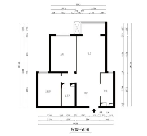 现代风格二居室90平米房子装修效果图-远洋山水-业之峰装饰北京装修