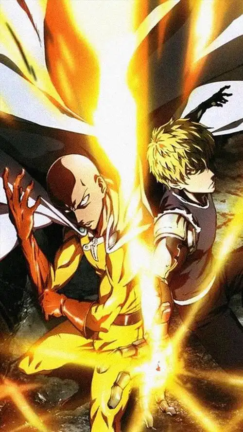 一拳超人埼玉人物插画高清手机壁纸