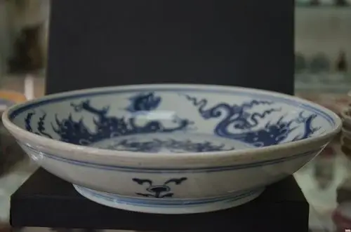 云龙文青花大盘.-明 清陶瓷器-盛世收藏论坛 -