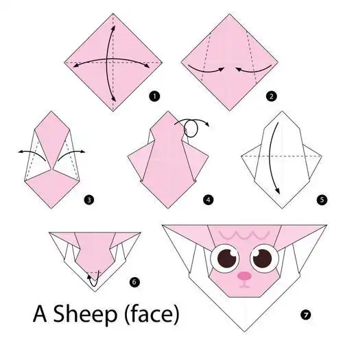 折纸折纸艺术视频教大家绵羊的折法儿童折纸大全羊山羊的折纸方法图解