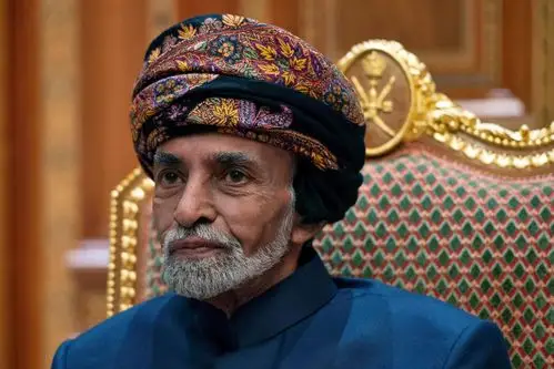14, 2019 file photo, sultan qaboos bin said of oman sits during