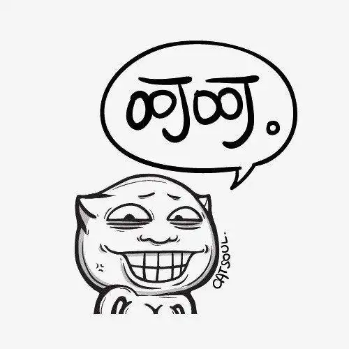 搞笑卡通人物简笔画奸笑