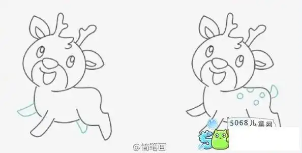 梅花鹿怎么画梅花鹿的简笔画