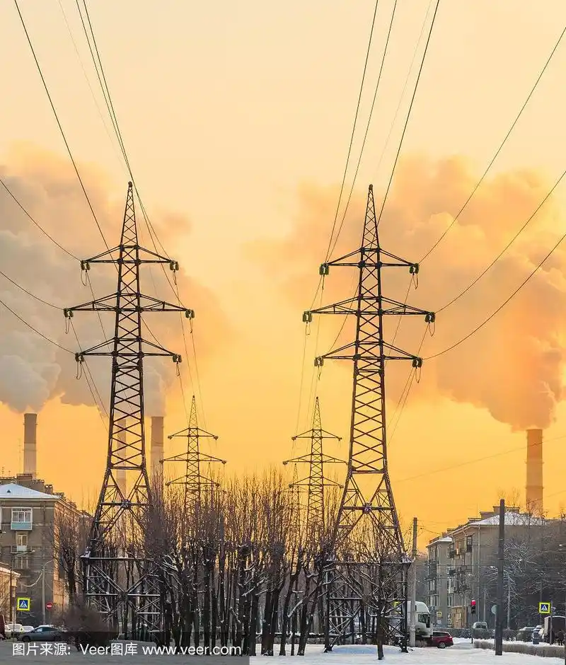 高压线在城市