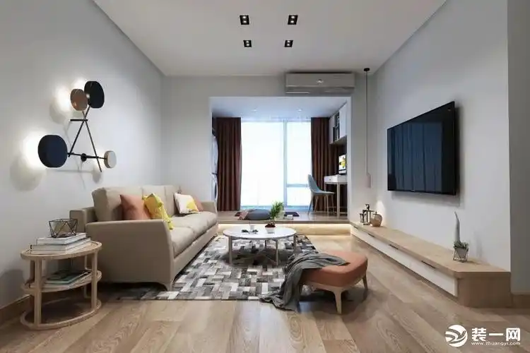 客厅阳台一体化装修效果图